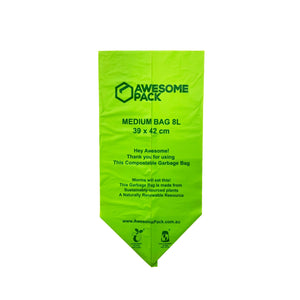 Compostable Bin Liners 8L Kitchen Garbage Bags Biodegradable [39x42cm]