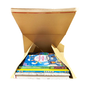 Self Sealing Book Wrap Mailing Box 330 x 280 x 80mm B4 Size [Cardboard Shipping Carton] [No Tape Required]