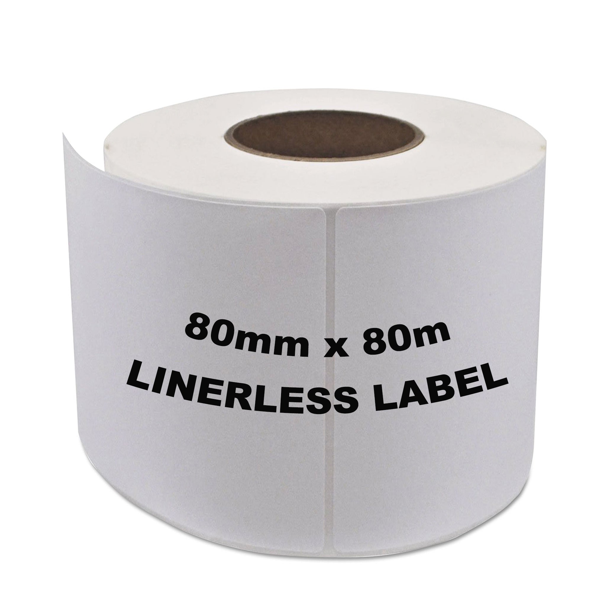 Linerless Direct Thermal Printer Labels 80mm x 80m [25mm Core]