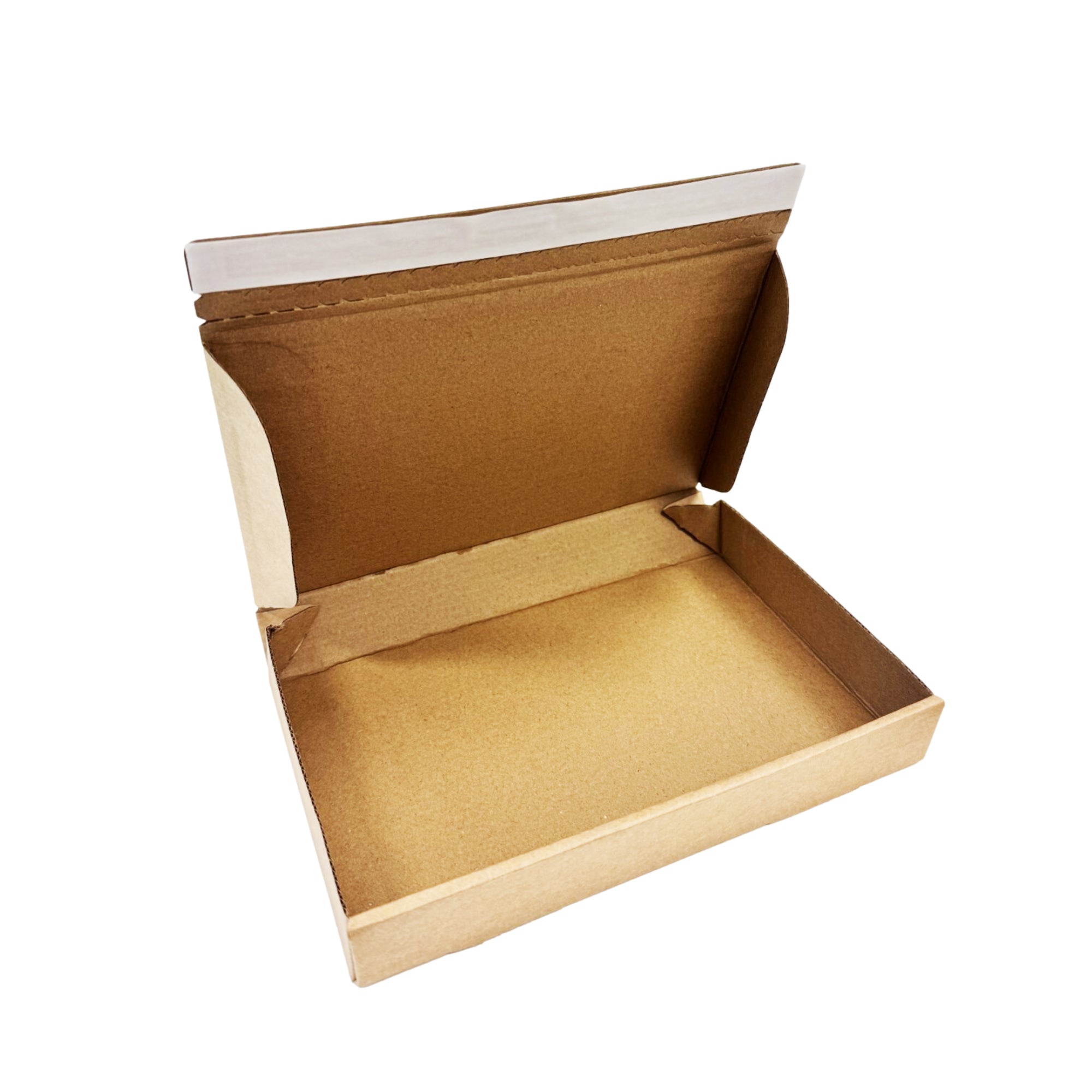 Single Strip Self Sealing Mailing Box 220 x 145 x 35mm [Cardboard Shipping Carton] [No Tape Required] [Easy Fold]