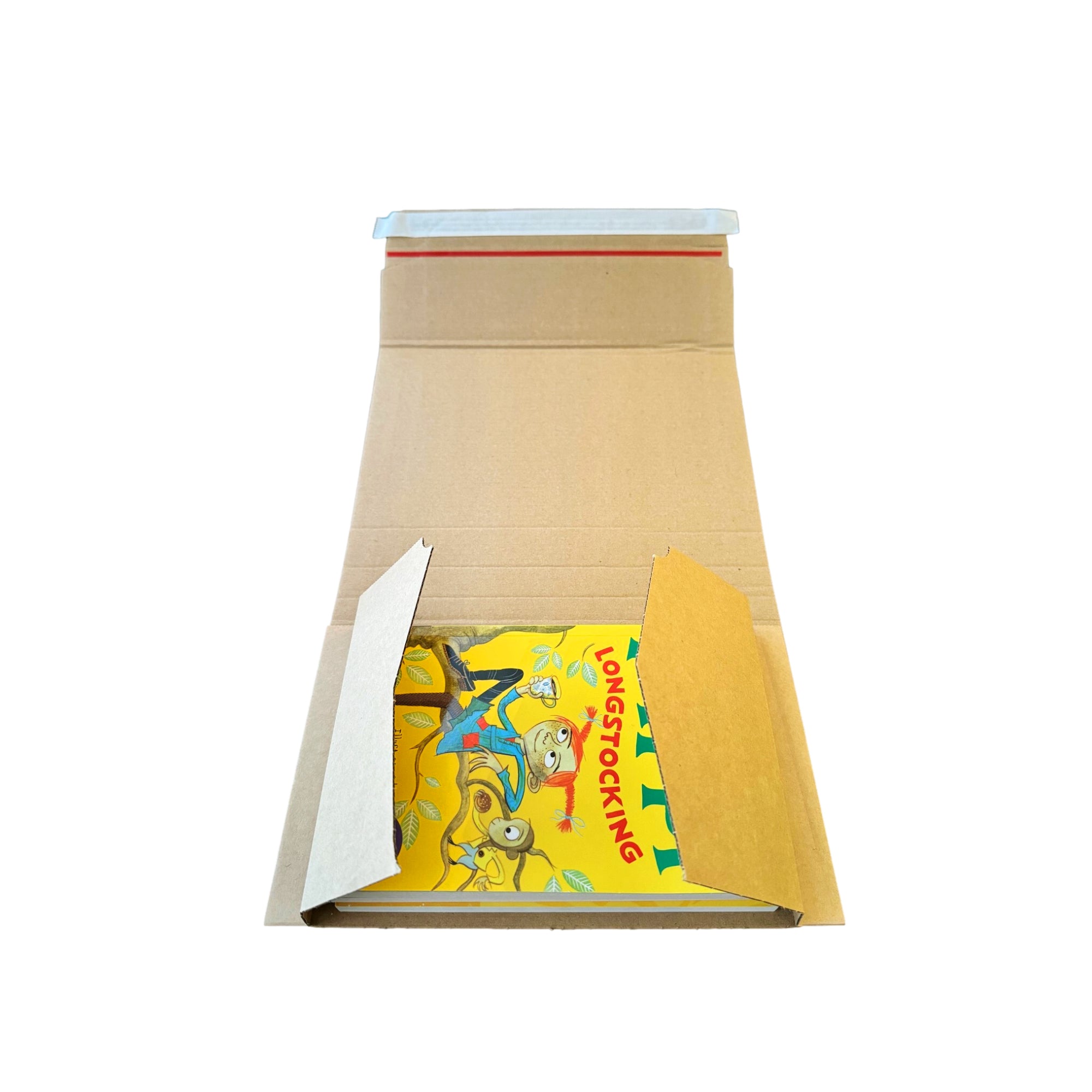 Samples of Self Sealing Book Wrap Mailing Box [Cardboard Shipping Carton] [No Tape Required] [Easy Fold]