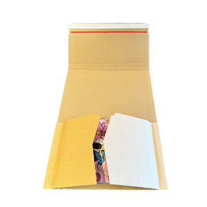 Self Sealing Book Wrap Mailing Box 270 x 190 x 80mm [Cardboard Shipping Carton] [No Tape Required]
