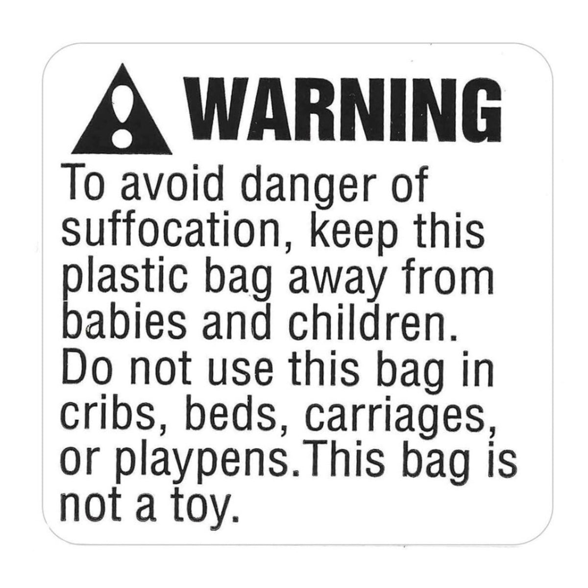 Plastic Warning Clear Poly Bags 430x545mm Self Seal | Large Bags
