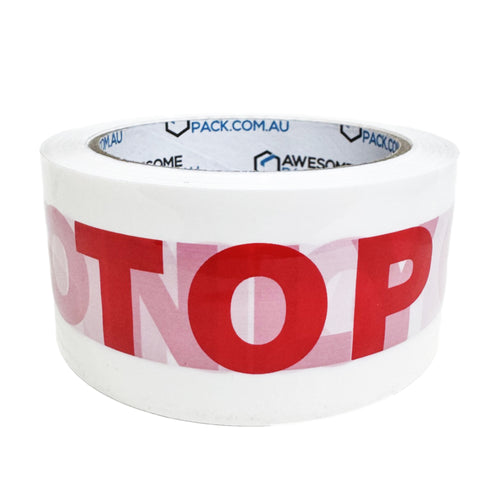 Top Loading Only Pre-Printed Packaging Tape Thickness 45 Micron [48mm x 75m]