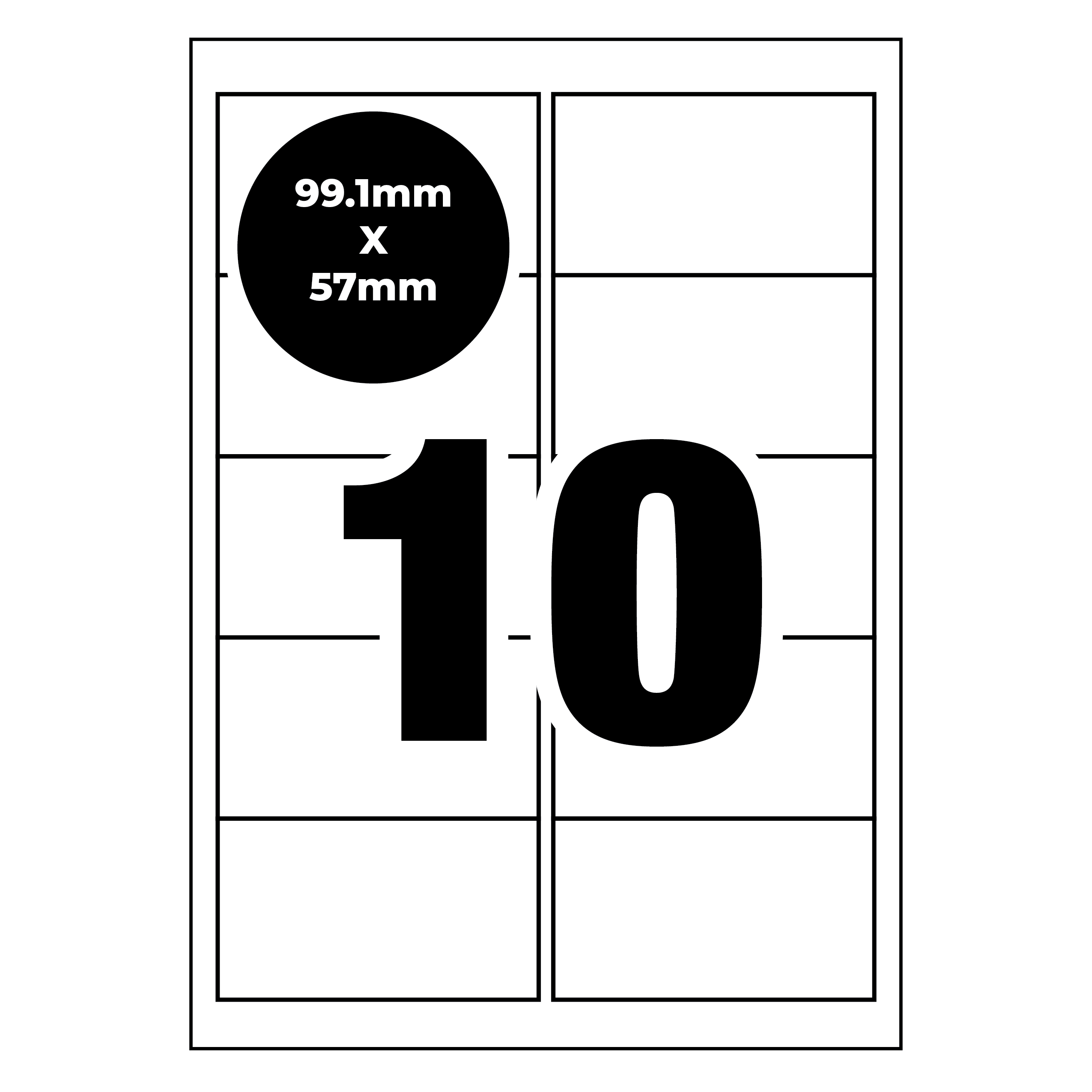A4 Self Adhesive Address Labels [Compatible with Avery® Word Templates] for Laser Inkjet Printers Mailing Sticker [10 Per Page]