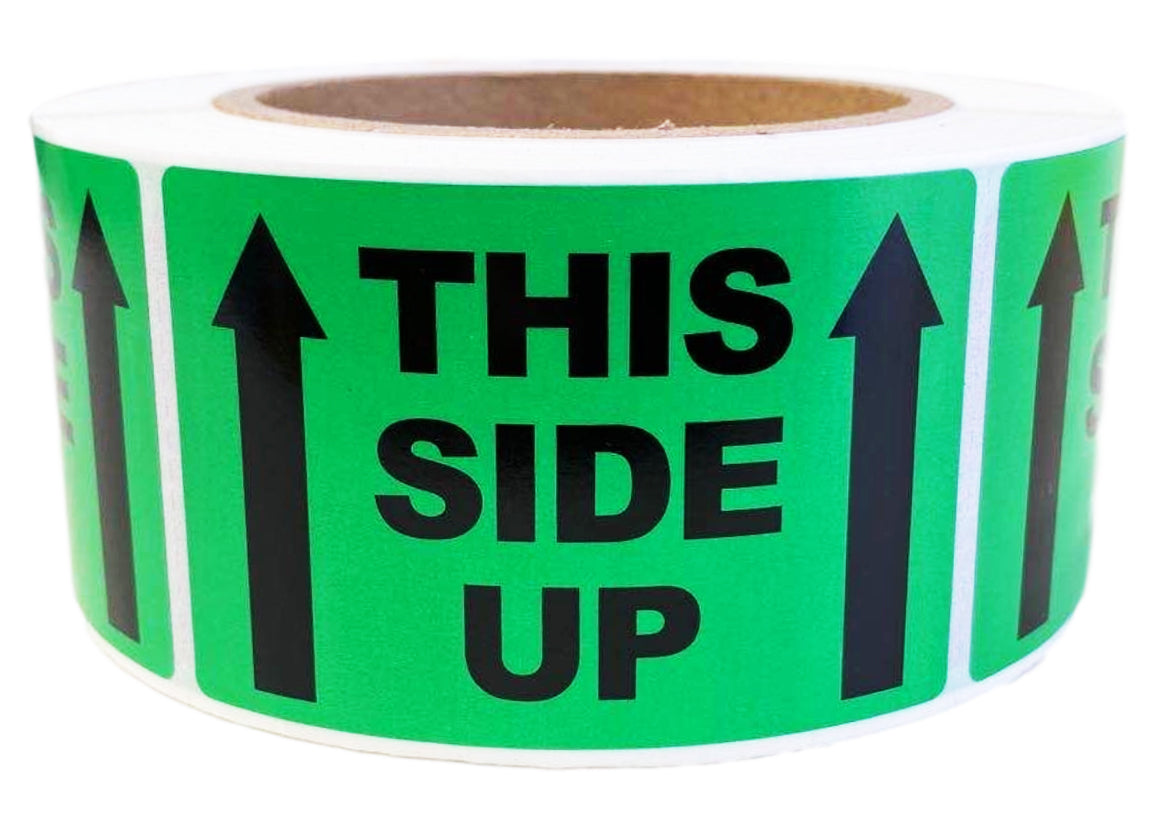 This Side Up Printed Label 50.8x76.2mm Handle With Care Adhesive Sticker 550 Labels/Roll