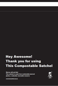 COMPOSTABLE SATCHELS A4 Size 255mm x 325mm [Courier Bags] [Mailing Satchels]