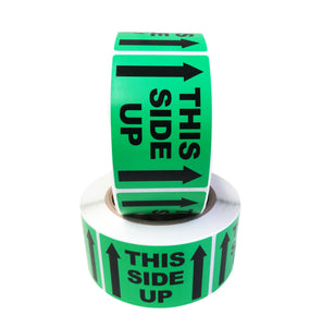 This Side Up Printed Label 50.8x76.2mm Handle With Care Adhesive Sticker 550 Labels/Roll