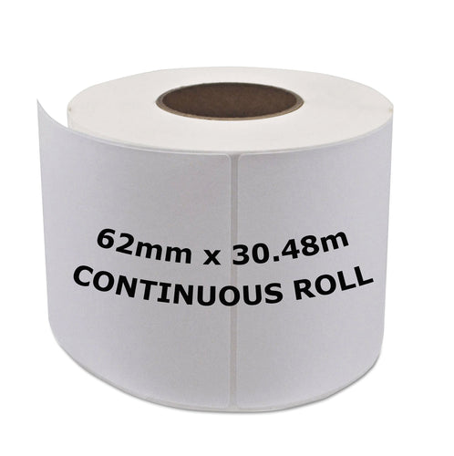 BROTHER Compatible Labels 62mm x 30.48m Continuous Roll [DK22205]