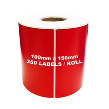 ZEBRA & ALL Direct Thermal Printer Compatible RED Labels 100mm x 150mm 350 Labels/Roll