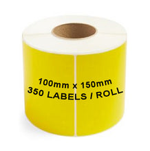 ZEBRA & ALL Direct Thermal Printer Compatible YELLOW Labels 100mm x 150mm 350 Labels/Roll
