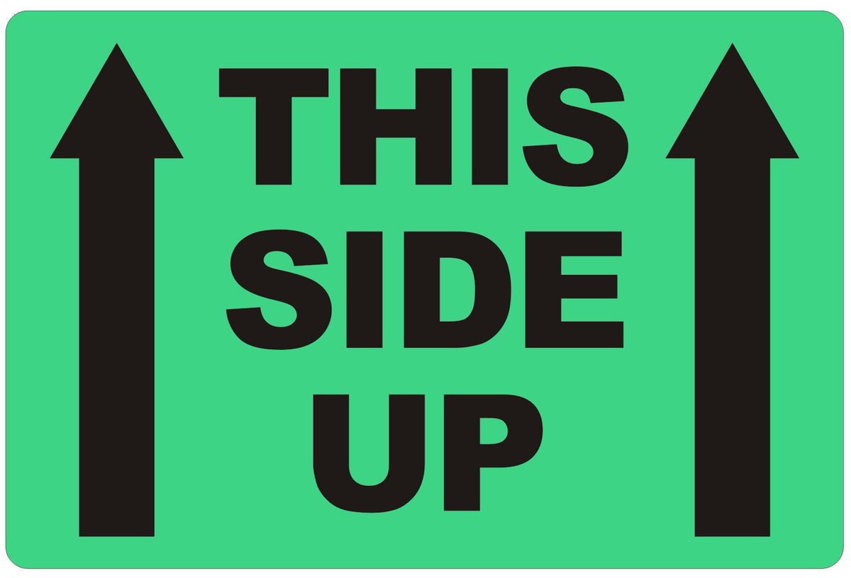 This Side Up Printed Label 50.8x76.2mm Handle With Care Adhesive Stick