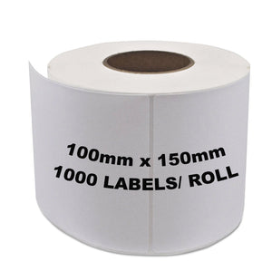 ZEBRA & ALL Thermal Transfer Printer Compatible Labels 100mm x 150mm 1000 Labels/Roll