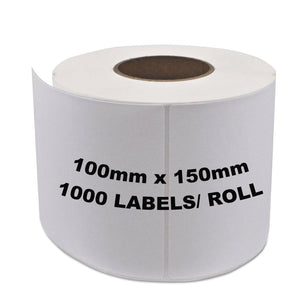 ZEBRA & ALL Direct Thermal Printer Compatible Labels 100mm x 150mm 1000 Labels/Roll