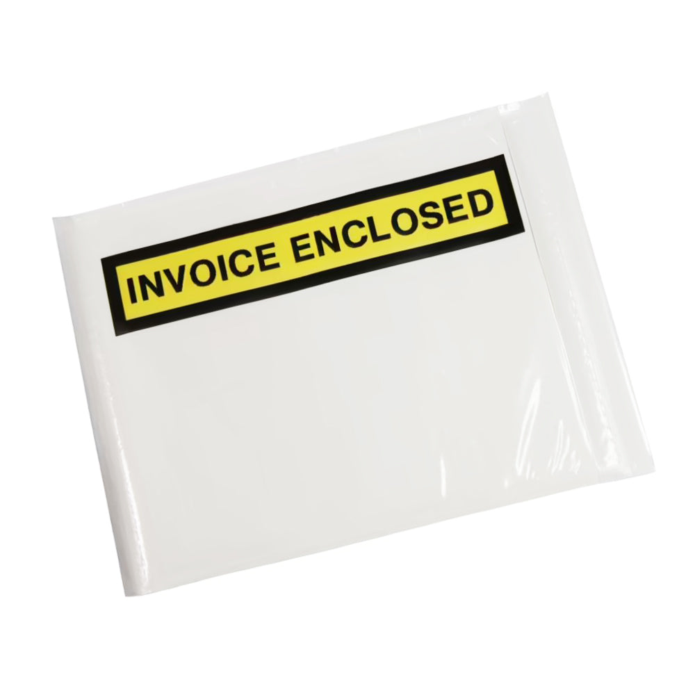Invoice Enclosed Envelopes White Sticker Pouch Doculopes 115mm x 150mm