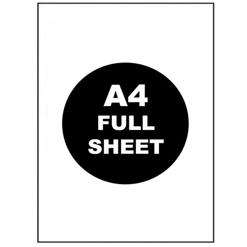 A4 Self Adhesive Address Labels for Laser Inkjet Printers Mailing Sticker [Full Page]
