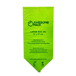 Compostable Bin Liners 30L Kitchen Garbage Bags Biodegradable [51x57cm]