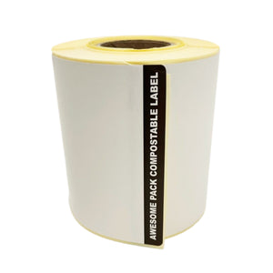 Compostable Labels 100x150mm 250 Labels/Roll [For Direct thermal Printers]
