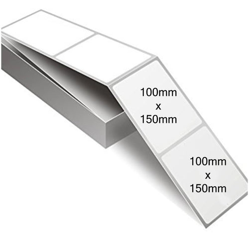 Australia Post Shipping Labels 100x150mm Fanfold 4000 Labels/Carton 2 Labels/Fold [For Zebra Direct Thermal Desktop & Industrial Printers]