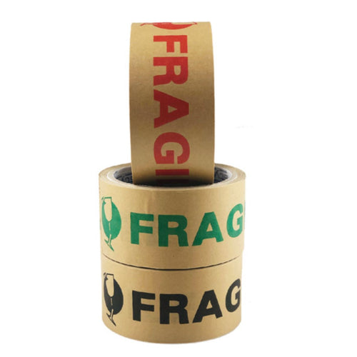 UBIS 4800 Fragile Kraft Paper Packing Tape [50 metres x 48mm] 110 Micron Thickness