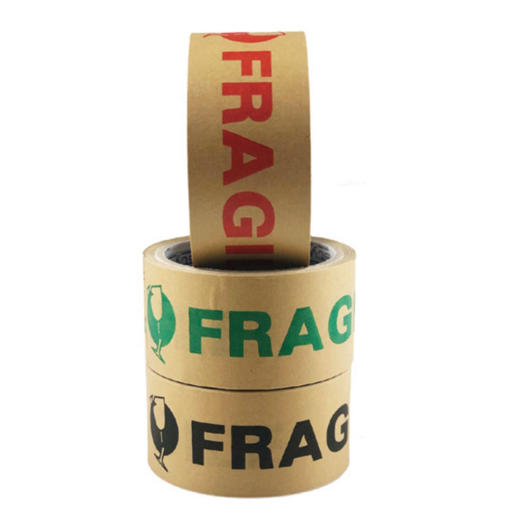 UBIS 4800 Fragile Kraft Paper Packing Tape [50 metres x 48mm] 110 Micron Thickness