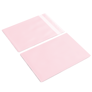 SAMPLES of All 6 Pink Courier Bag Sizes [Poly Mailers] [Mailing Satchels]