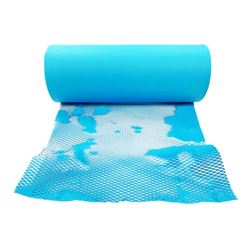 Light Blue HoneyComb Kraft Paper Wrap Roll 500mm x 450m Hex Wrap Protective Packaging [Bubble Wrap Alternative]