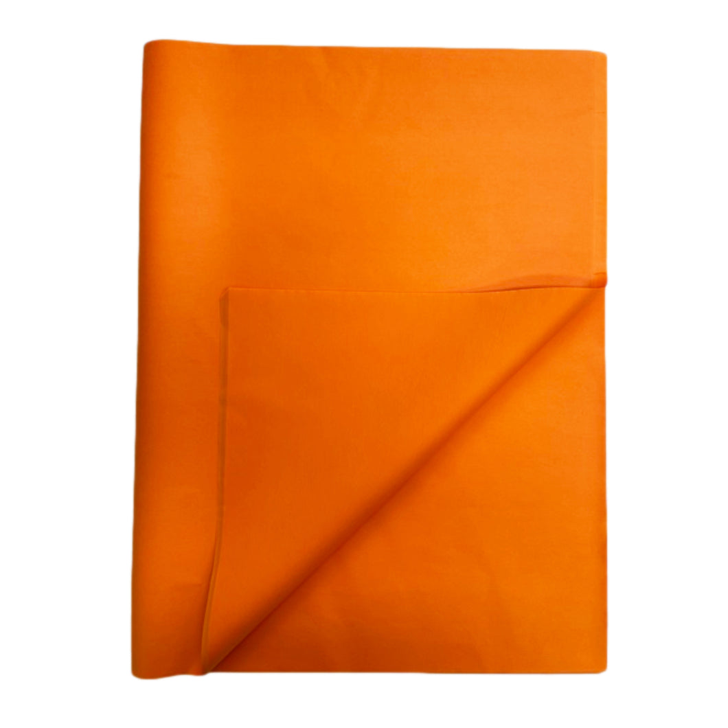 28 Sheets Orange Tissue Paper 50x70 Cm - Semi-Transparent Craft & Gift Wrap Paper