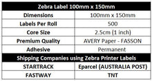 Zebra & ALL Direct Thermal Printer Compatible Labels 100mm x 150mm 500 Labels/Roll
