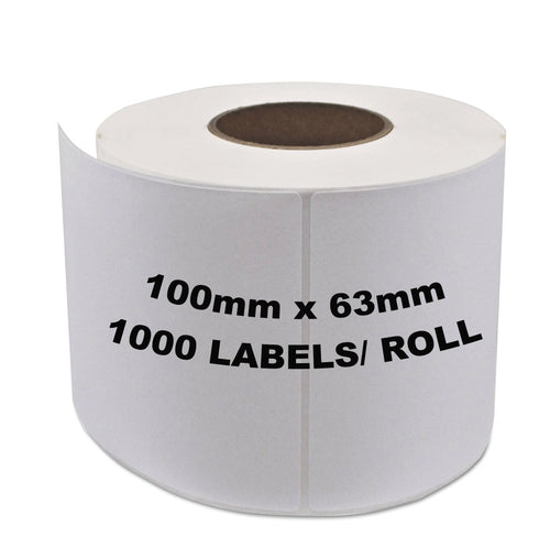 ZEBRA & ALL Direct Thermal Printer Compatible Labels 100mm x 63mm 1000 Labels/Roll